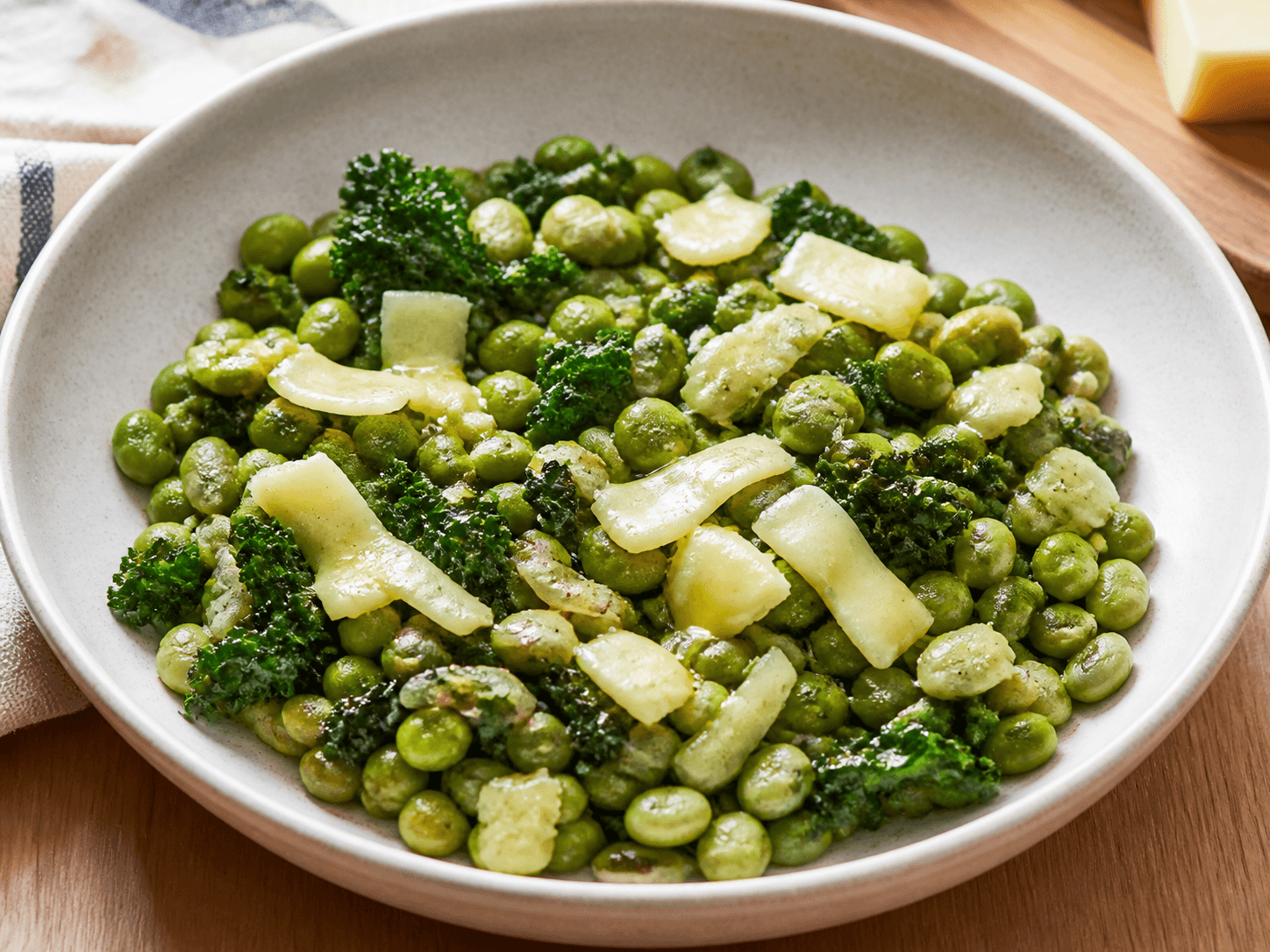 Photo du plat fini : Poêlée flageolet vert, kale et abondance